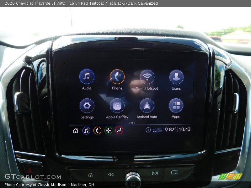 Cajun Red Tintcoat / Jet Black/­Dark Galvanized 2020 Chevrolet Traverse LT AWD