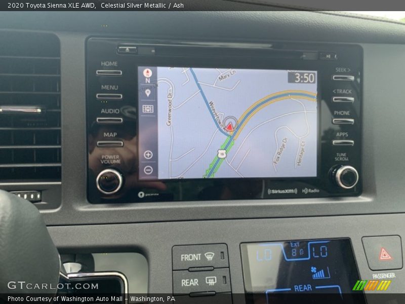 Celestial Silver Metallic / Ash 2020 Toyota Sienna XLE AWD