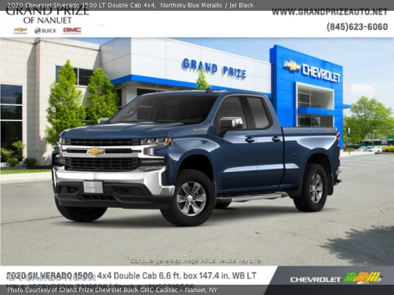 Northsky Blue Metallic / Jet Black 2020 Chevrolet Silverado 1500 LT Double Cab 4x4