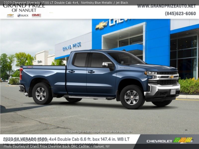 Northsky Blue Metallic / Jet Black 2020 Chevrolet Silverado 1500 LT Double Cab 4x4