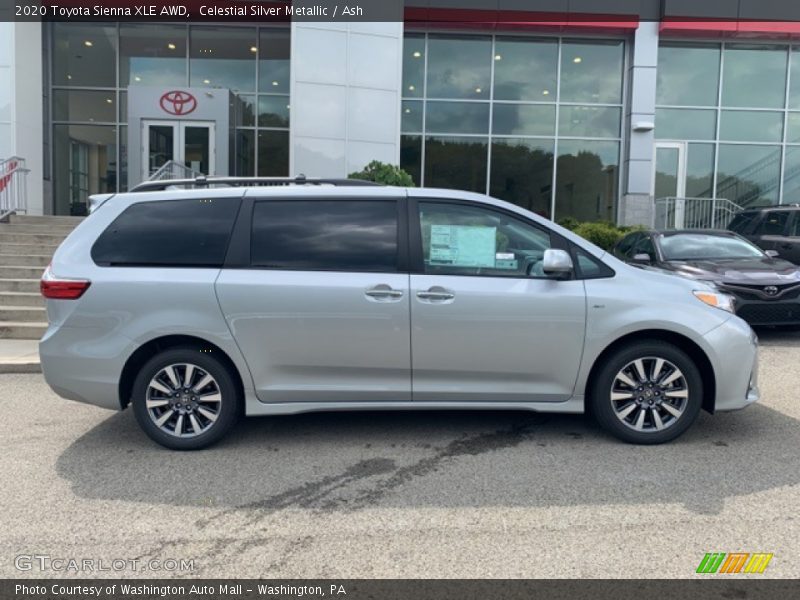 Celestial Silver Metallic / Ash 2020 Toyota Sienna XLE AWD