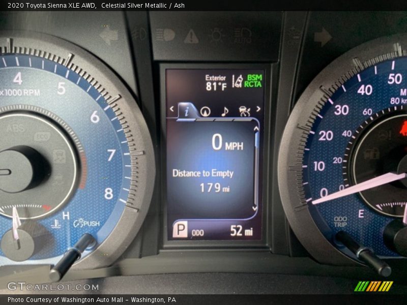 Celestial Silver Metallic / Ash 2020 Toyota Sienna XLE AWD