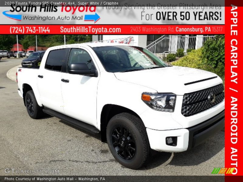 Super White / Graphite 2020 Toyota Tundra SR5 CrewMax 4x4