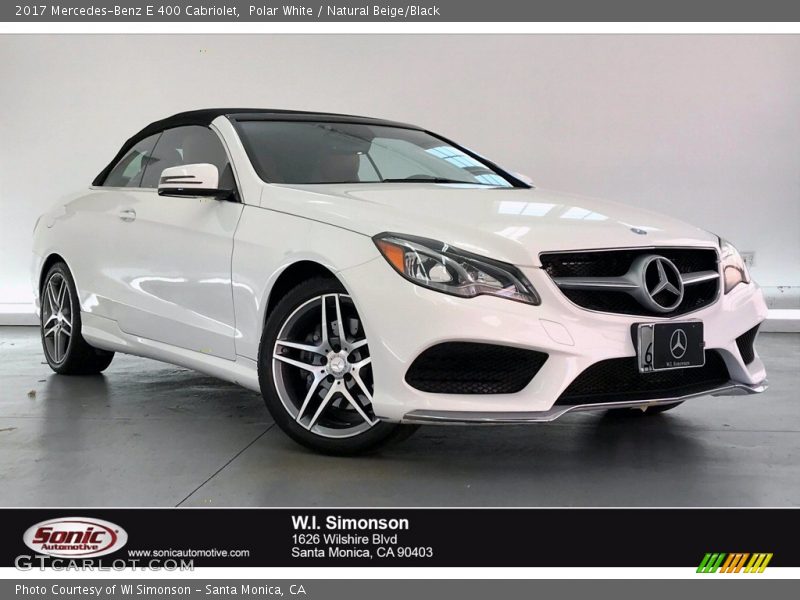 Polar White / Natural Beige/Black 2017 Mercedes-Benz E 400 Cabriolet