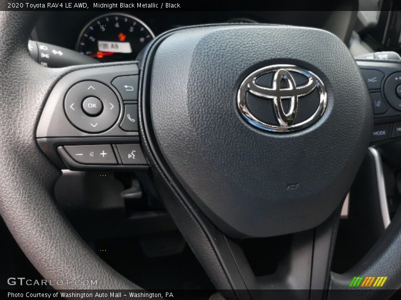 Midnight Black Metallic / Black 2020 Toyota RAV4 LE AWD