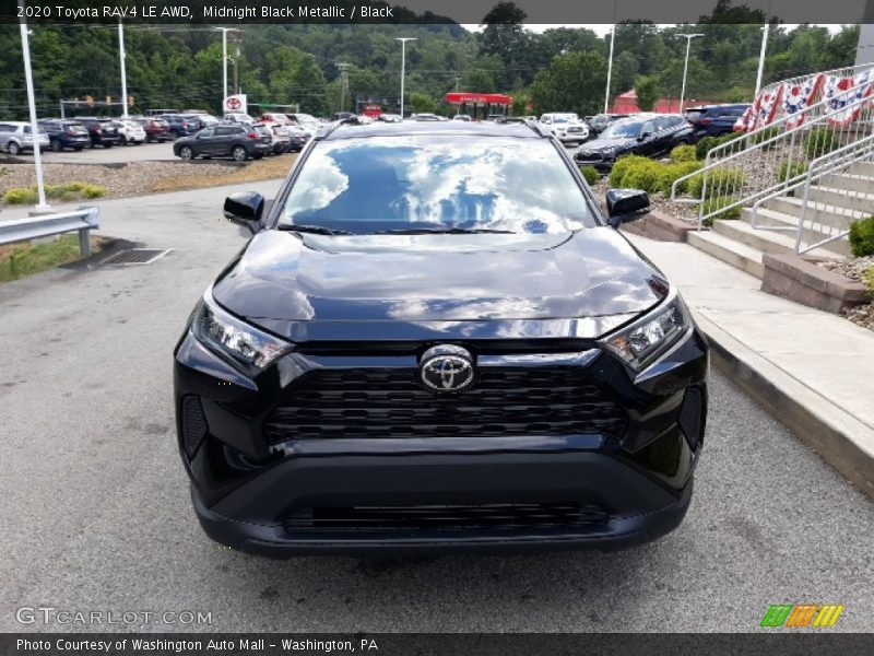 Midnight Black Metallic / Black 2020 Toyota RAV4 LE AWD