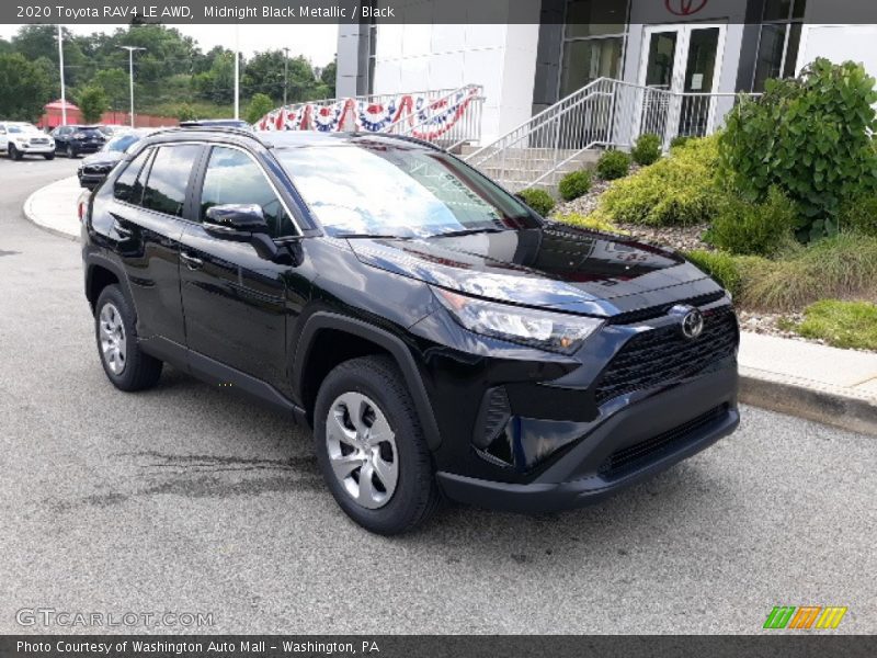 Midnight Black Metallic / Black 2020 Toyota RAV4 LE AWD
