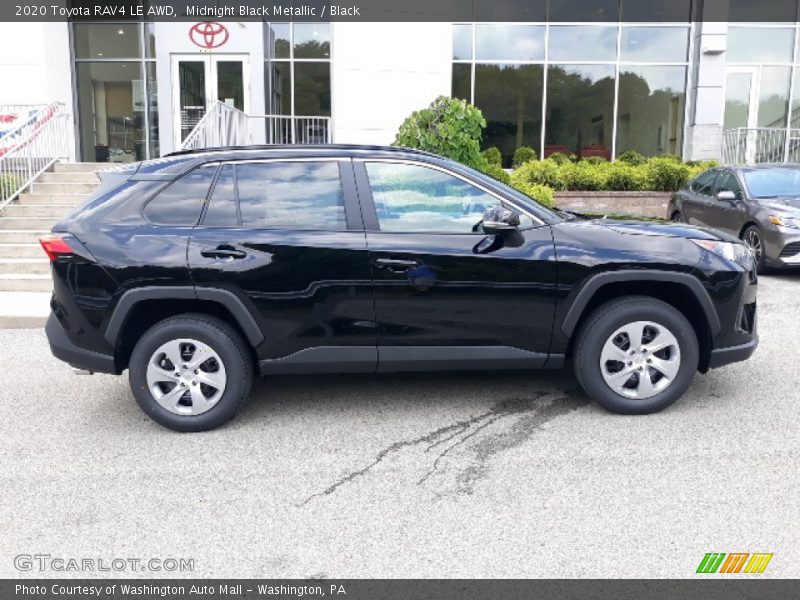 Midnight Black Metallic / Black 2020 Toyota RAV4 LE AWD