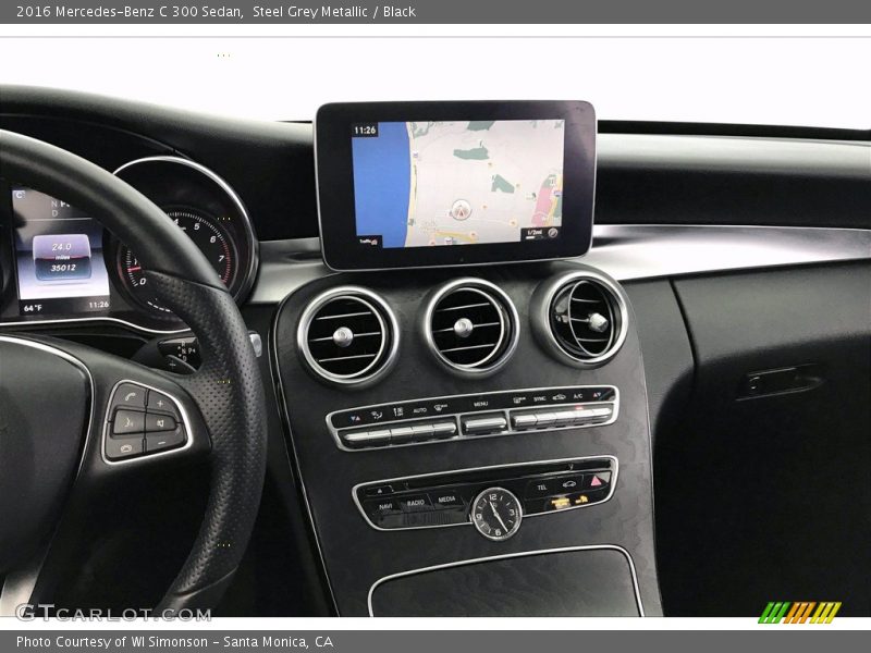 Steel Grey Metallic / Black 2016 Mercedes-Benz C 300 Sedan