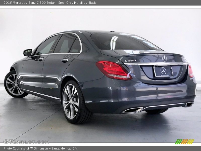 Steel Grey Metallic / Black 2016 Mercedes-Benz C 300 Sedan