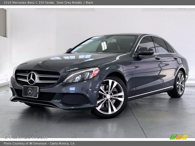 Steel Grey Metallic / Black 2016 Mercedes-Benz C 300 Sedan