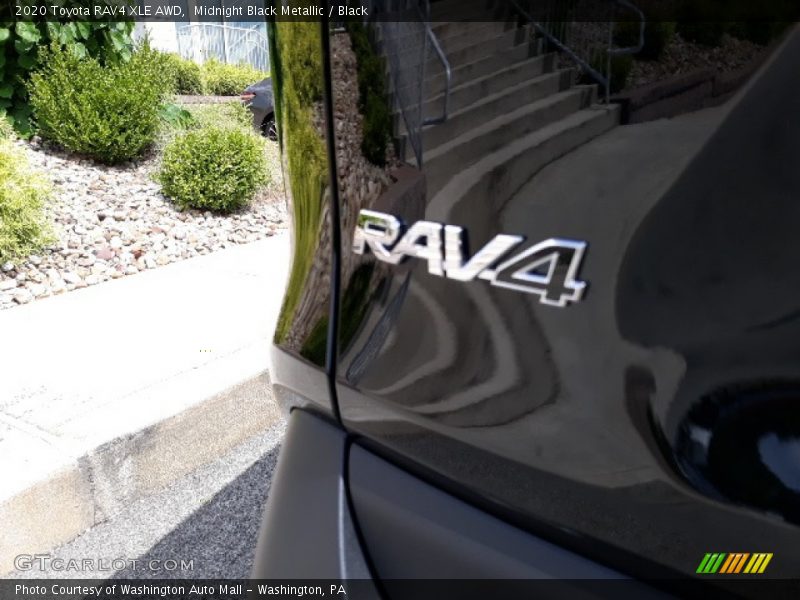 Midnight Black Metallic / Black 2020 Toyota RAV4 XLE AWD