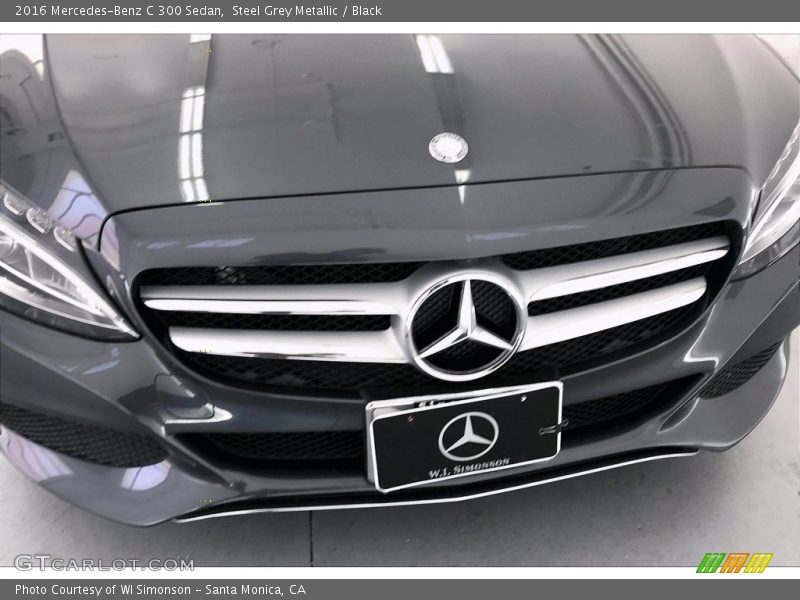 Steel Grey Metallic / Black 2016 Mercedes-Benz C 300 Sedan