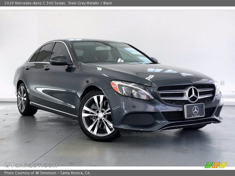 Steel Grey Metallic / Black 2016 Mercedes-Benz C 300 Sedan