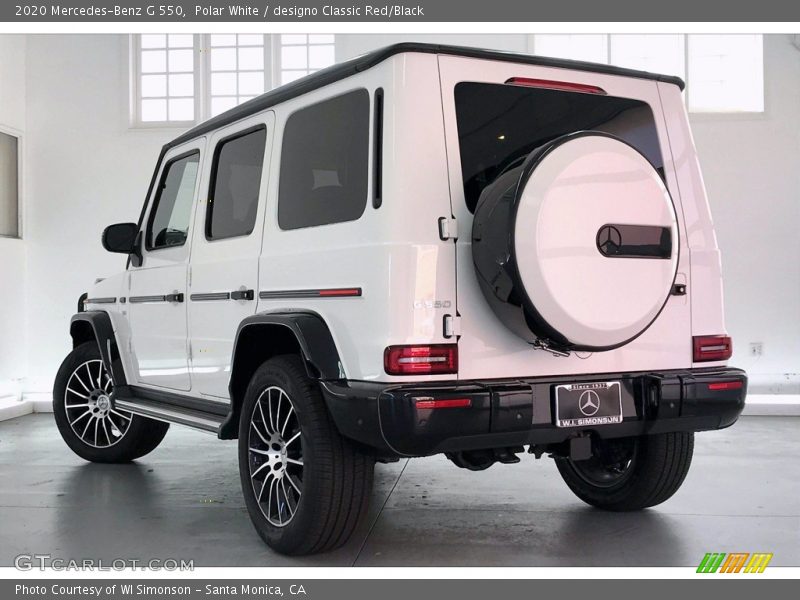 Polar White / designo Classic Red/Black 2020 Mercedes-Benz G 550