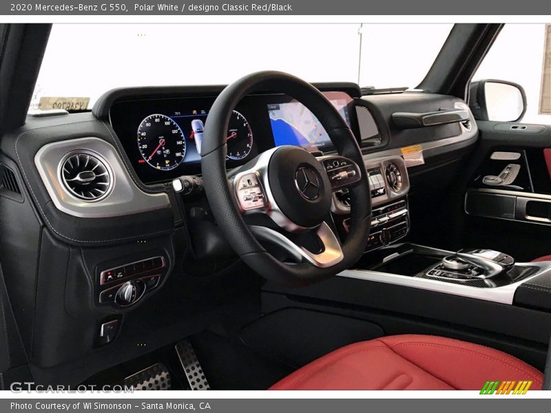 Polar White / designo Classic Red/Black 2020 Mercedes-Benz G 550