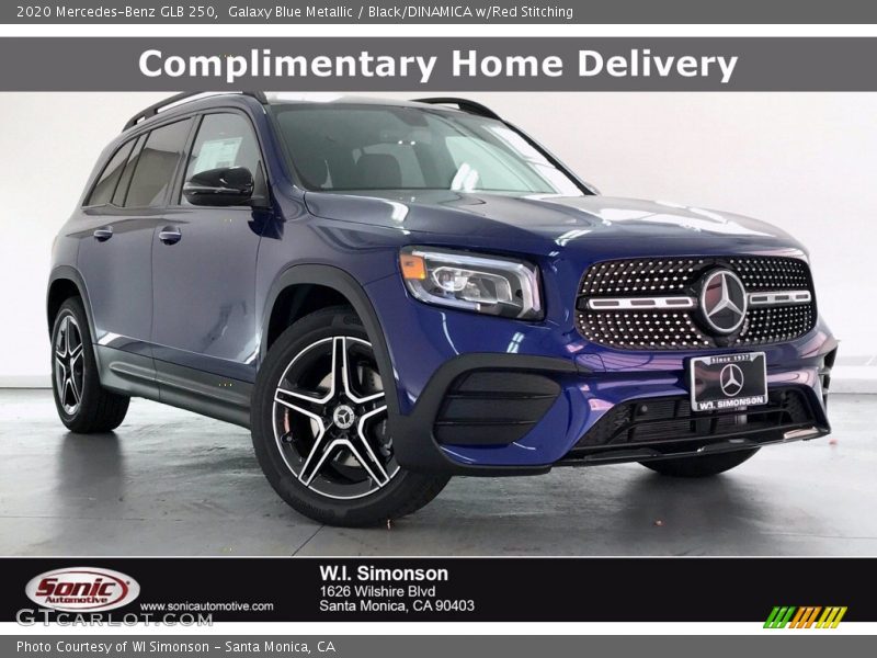 Galaxy Blue Metallic / Black/DINAMICA w/Red Stitching 2020 Mercedes-Benz GLB 250