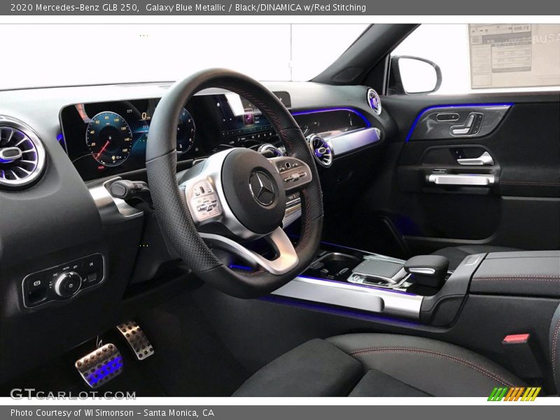 Galaxy Blue Metallic / Black/DINAMICA w/Red Stitching 2020 Mercedes-Benz GLB 250