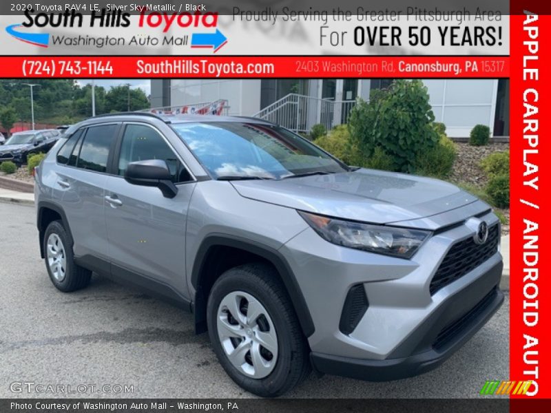 Silver Sky Metallic / Black 2020 Toyota RAV4 LE