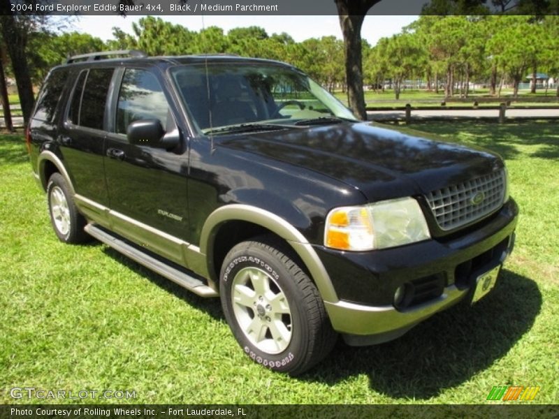 Black / Medium Parchment 2004 Ford Explorer Eddie Bauer 4x4