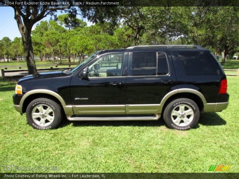 Black / Medium Parchment 2004 Ford Explorer Eddie Bauer 4x4
