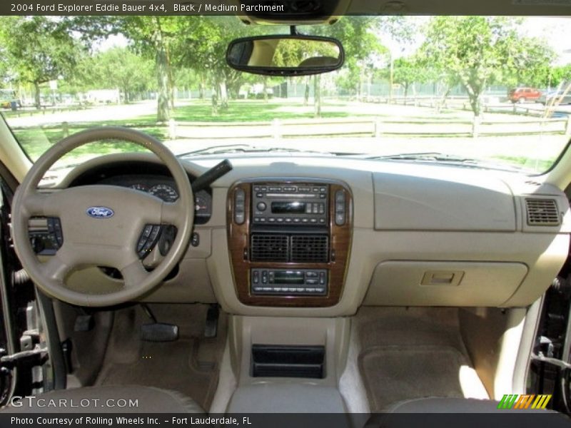 Black / Medium Parchment 2004 Ford Explorer Eddie Bauer 4x4