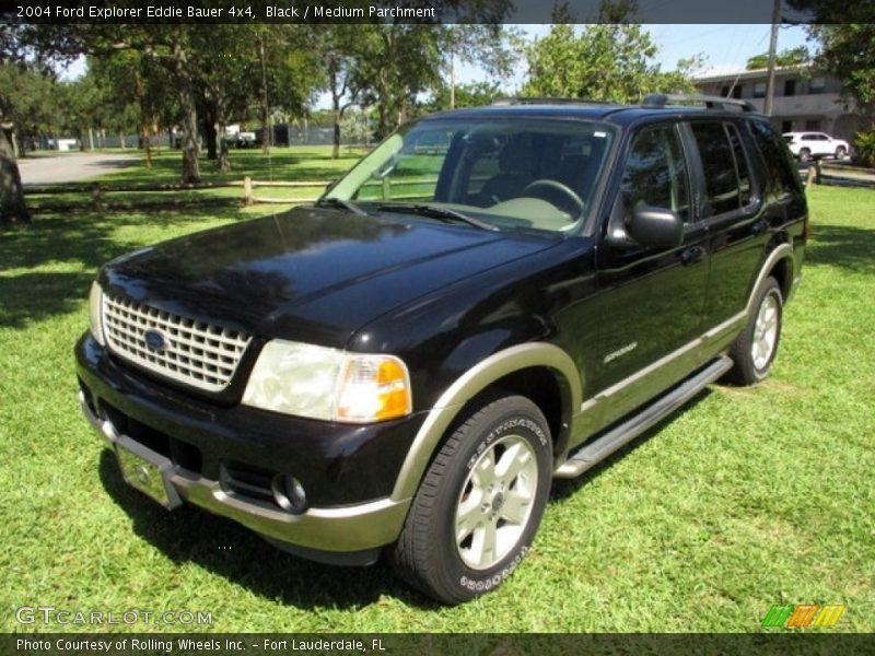 Black / Medium Parchment 2004 Ford Explorer Eddie Bauer 4x4