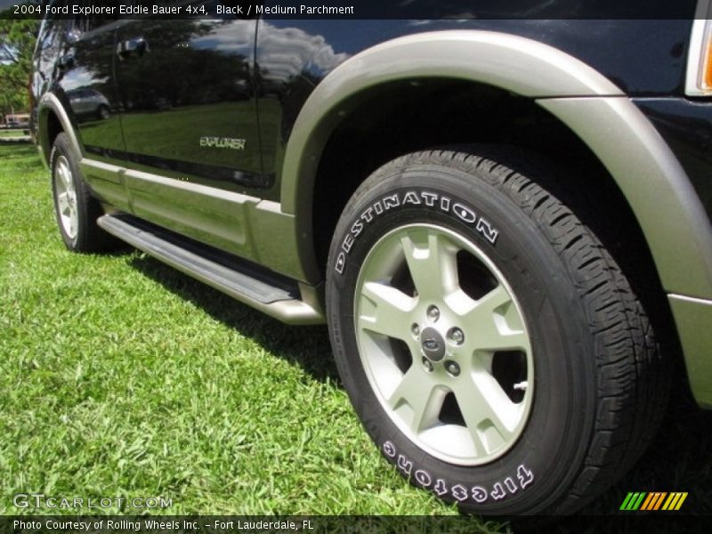 Black / Medium Parchment 2004 Ford Explorer Eddie Bauer 4x4