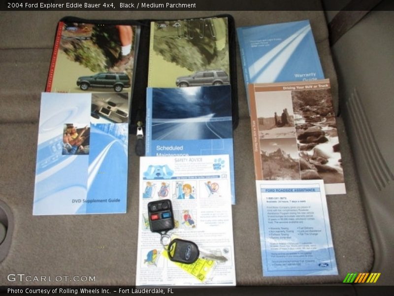 Black / Medium Parchment 2004 Ford Explorer Eddie Bauer 4x4