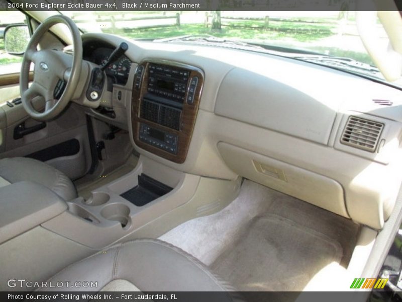 Black / Medium Parchment 2004 Ford Explorer Eddie Bauer 4x4