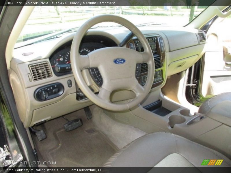 Black / Medium Parchment 2004 Ford Explorer Eddie Bauer 4x4