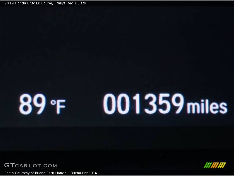 Rallye Red / Black 2019 Honda Civic LX Coupe