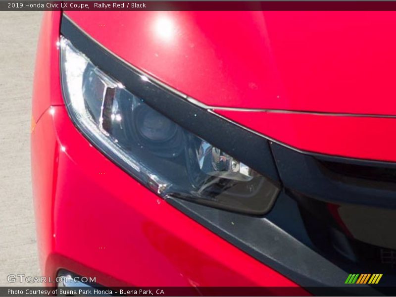 Rallye Red / Black 2019 Honda Civic LX Coupe