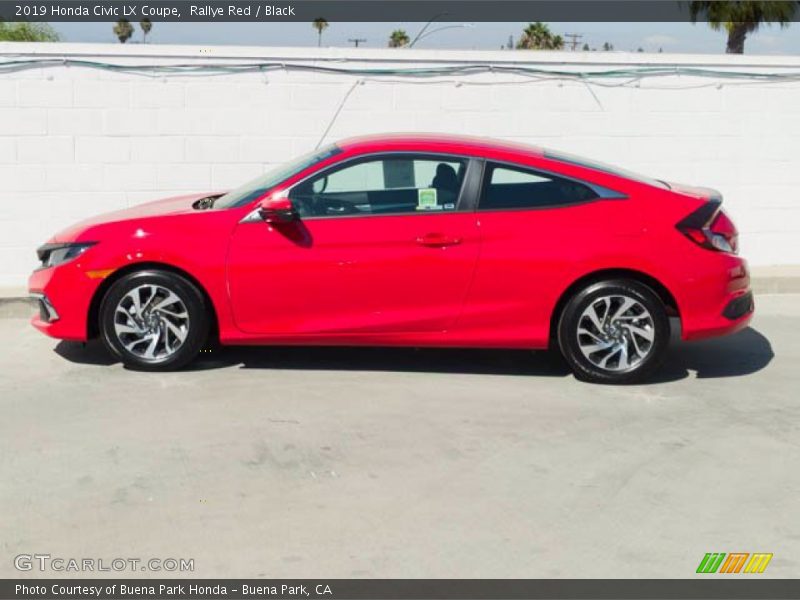Rallye Red / Black 2019 Honda Civic LX Coupe