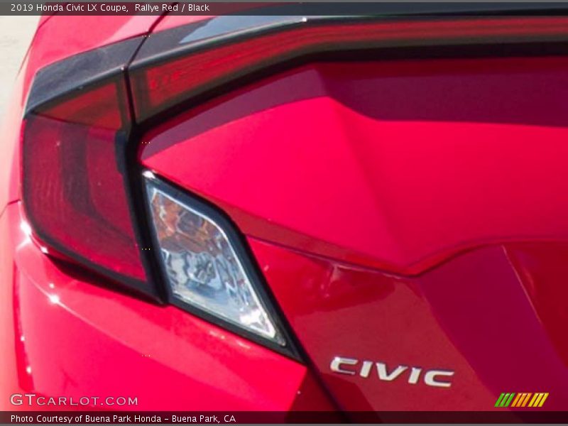 Rallye Red / Black 2019 Honda Civic LX Coupe