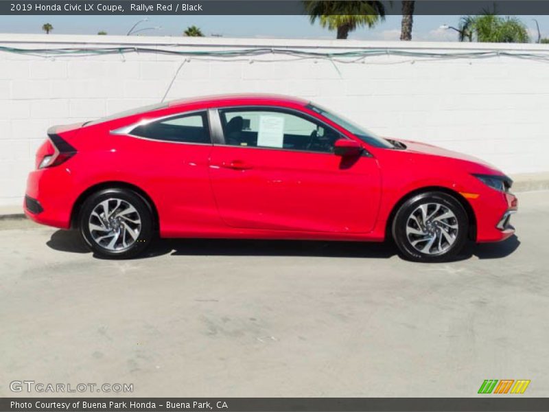 Rallye Red / Black 2019 Honda Civic LX Coupe