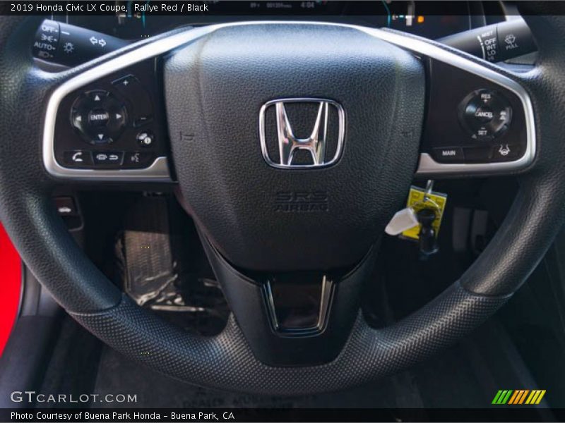 Rallye Red / Black 2019 Honda Civic LX Coupe