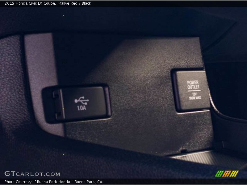 Rallye Red / Black 2019 Honda Civic LX Coupe