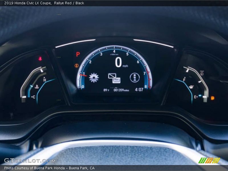 Rallye Red / Black 2019 Honda Civic LX Coupe