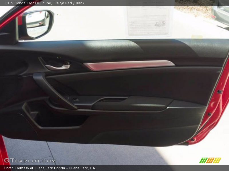 Rallye Red / Black 2019 Honda Civic LX Coupe