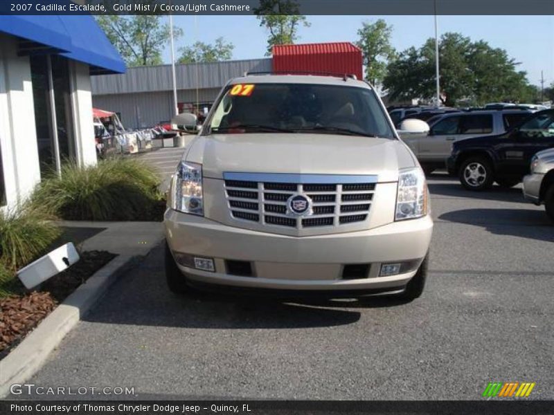 Gold Mist / Cocoa/Light Cashmere 2007 Cadillac Escalade