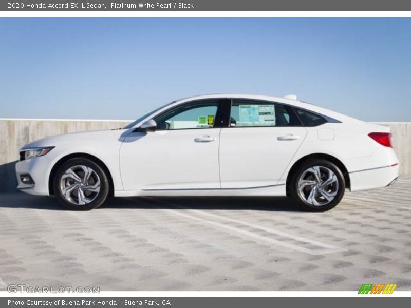 Platinum White Pearl / Black 2020 Honda Accord EX-L Sedan