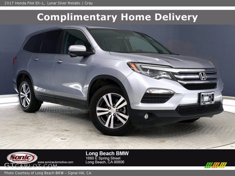 Lunar Silver Metallic / Gray 2017 Honda Pilot EX-L