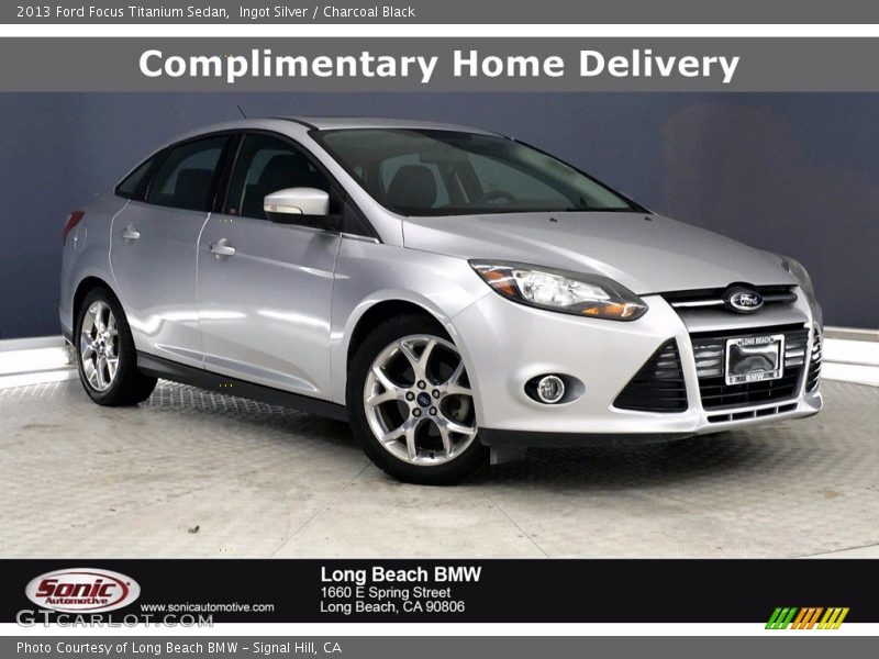 Ingot Silver / Charcoal Black 2013 Ford Focus Titanium Sedan