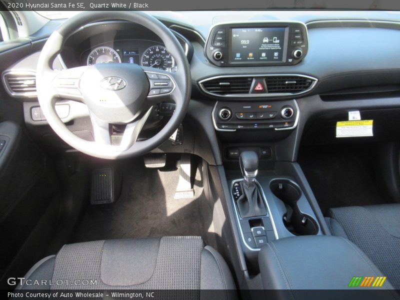 Quartz White / Black 2020 Hyundai Santa Fe SE