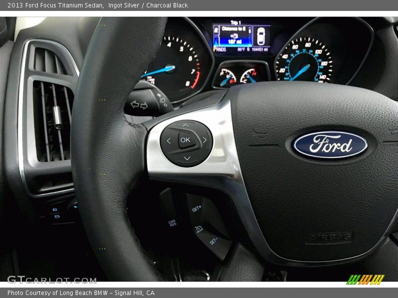 Ingot Silver / Charcoal Black 2013 Ford Focus Titanium Sedan