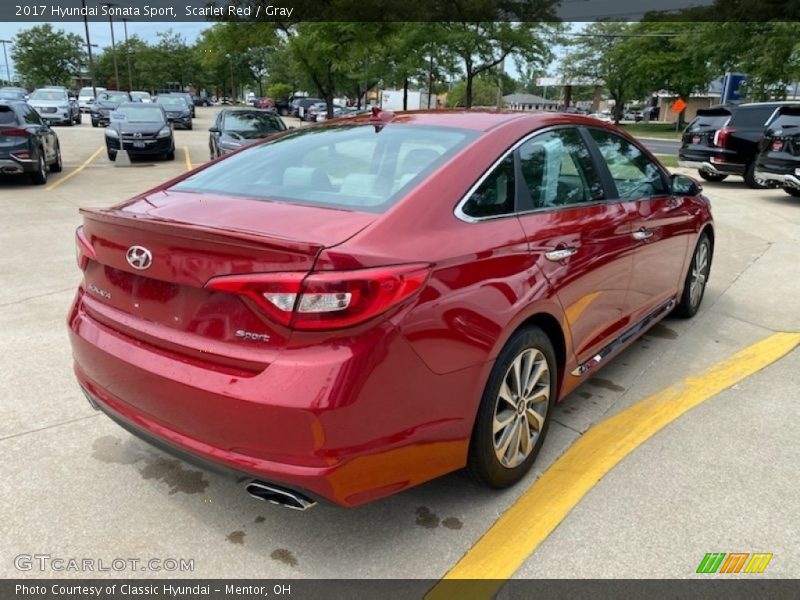 Scarlet Red / Gray 2017 Hyundai Sonata Sport