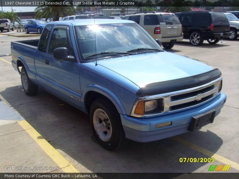 Light Stellar Blue Metallic / Graphite 1997 Chevrolet S10 LS Extended Cab