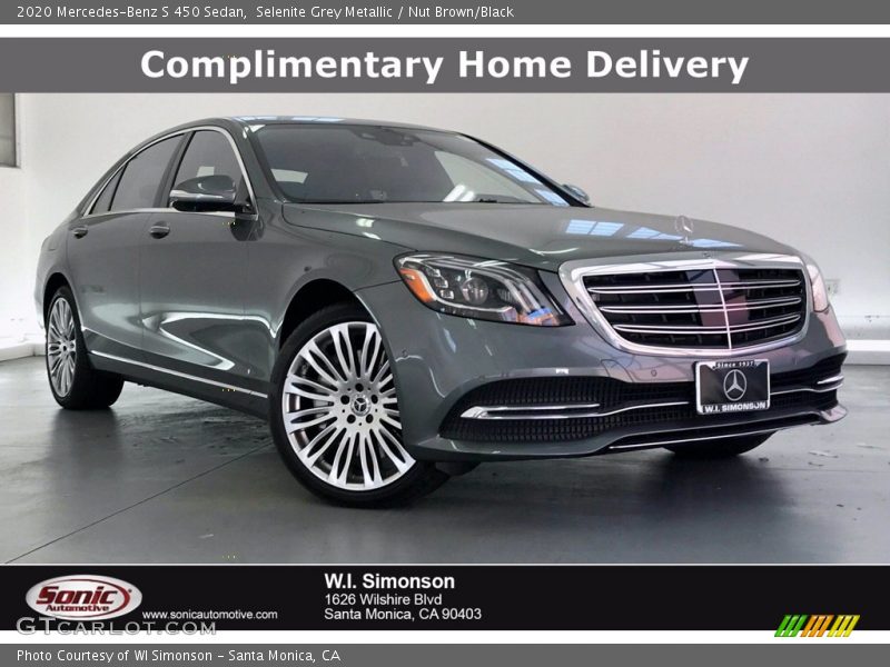 Selenite Grey Metallic / Nut Brown/Black 2020 Mercedes-Benz S 450 Sedan
