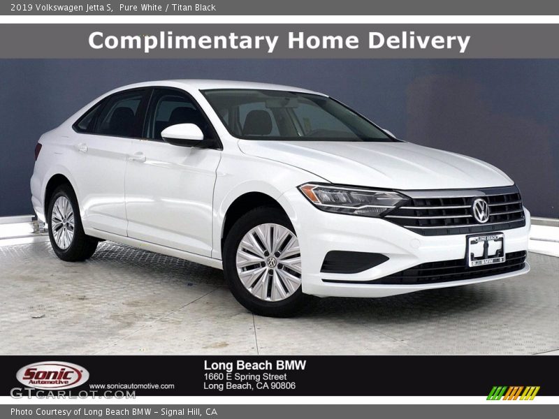 Pure White / Titan Black 2019 Volkswagen Jetta S
